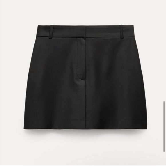 ZARA WOOL BLEND MINI SKIRT ZW COLLECTION XS BLACK 9479/301 MENSWEAR FALL WINTER - Picture 7 of 16